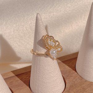 5Pcs/Set Crystal Rose Gold Stackable Ring